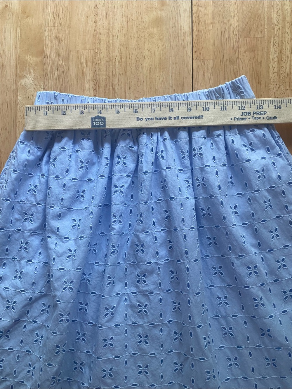 Universal Thread Womenโs Light Blue Eyelet Maxi Skirt Size XS 100% Cotton - Picture 3 of 5